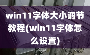 win11字体大小调节教程(win11字体怎么设置)