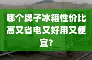 哪个牌子冰箱性价比高又省电又好用又便宜？