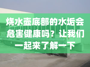 烧水壶底部的水垢会危害健康吗？让我们一起来了解一下