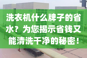 洗衣机什么牌子的省水？为您揭示省钱又能清洗干净的秘密！