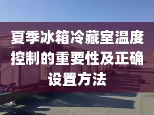 夏季冰箱冷藏室温度控制的重要性及正确设置方法