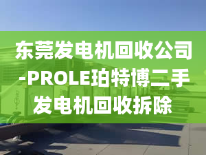 东莞发电机回收公司-PROLE珀特博二手发电机回收拆除