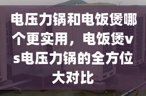 电压力锅和电饭煲哪个更实用，电饭煲vs电压力锅的全方位大对比