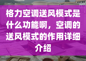 格力空调送风模式是什么功能啊，空调的送风模式的作用详细介绍