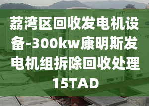 荔湾区回收发电机设备-300kw康明斯发电机组拆除回收处理15TAD