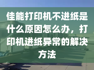 佳能打印机不进纸是什么原因怎么办，打印机进纸异常的解决方法