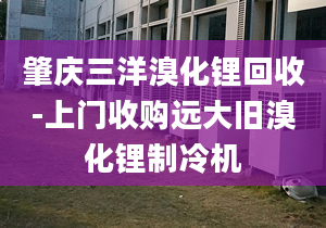 肇庆三洋溴化锂回收-上门收购远大旧溴化锂制冷机