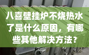 八喜壁挂炉不烧热水了是什么原因，有哪些其他解决方法？