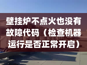 壁挂炉不点火也没有故障代码（检查机器运行是否正常开启）