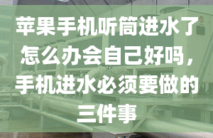 苹果手机听筒进水了怎么办会自己好吗，手机进水必须要做的三件事