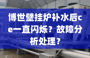 博世壁挂炉补水后ce一直闪烁？故障分析处理？