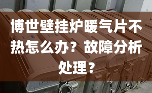 博世壁挂炉暖气片不热怎么办？故障分析处理？