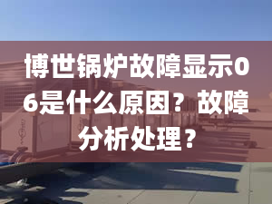 博世锅炉故障显示06是什么原因？故障分析处理？