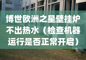 博世欧洲之星壁挂炉不出热水（检查机器运行是否正常开启）