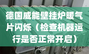 德国威能壁挂炉暖气片闪烁（检查机器运行是否正常开启）