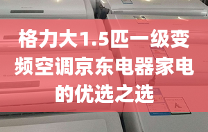 格力大1.5匹一级变频空调京东电器家电的优选之选