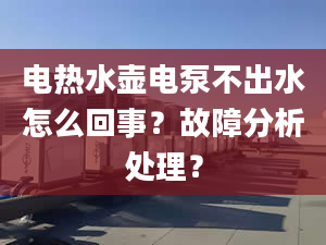 电热水壶电泵不出水怎么回事？故障分析处理？