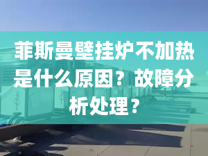 菲斯曼壁挂炉不加热是什么原因？故障分析处理？