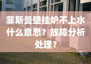 菲斯曼壁挂炉不上水什么意思？故障分析处理？