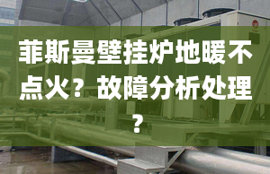 菲斯曼壁挂炉地暖不点火？故障分析处理？