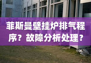 菲斯曼壁挂炉排气程序？故障分析处理？