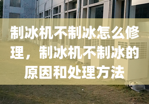 制冰机不制冰怎么修理，制冰机不制冰的原因和处理方法