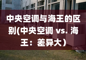 中央空调与海王的区别(中央空调 vs. 海王：差异大）