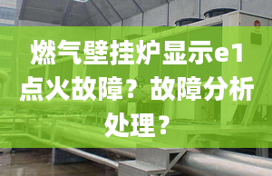 燃气壁挂炉显示e1点火故障？故障分析处理？