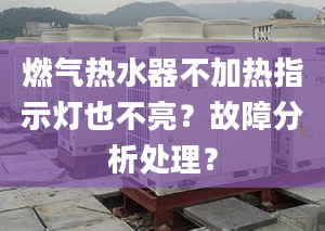 燃气热水器不加热指示灯也不亮？故障分析处理？