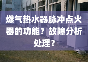 燃气热水器脉冲点火器的功能？故障分析处理？