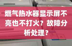 燃气热水器显示屏不亮也不打火？故障分析处理？