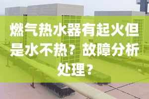 燃气热水器有起火但是水不热？故障分析处理？