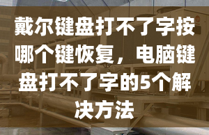 戴尔键盘打不了字按哪个键恢复，电脑键盘打不了字的5个解决方法