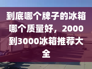 到底哪个牌子的冰箱哪个质量好，2000到3000冰箱推荐大全