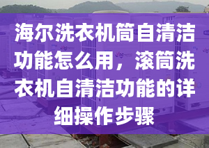 海尔洗衣机筒自清洁功能怎么用，滚筒洗衣机自清洁功能的详细操作步骤