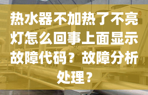 热水器不加热了不亮灯怎么回事上面显示故障代码？故障分析处理？