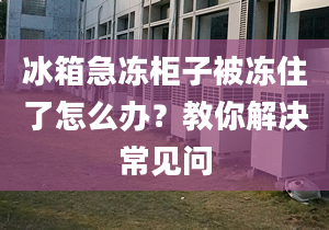 冰箱急冻柜子被冻住了怎么办？教你解决常见问