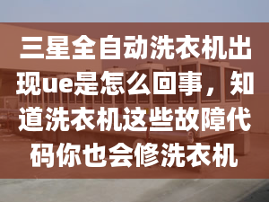 三星全自动洗衣机出现ue是怎么回事，知道洗衣机这些故障代码你也会修洗衣机