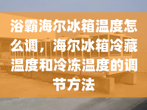 浴霸海尔冰箱温度怎么调，海尔冰箱冷藏温度和冷冻温度的调节方法