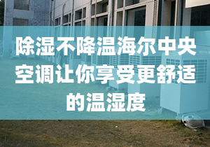 除湿不降温海尔中央空调让你享受更舒适的温湿度