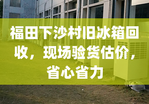 福田下沙村旧冰箱回收，现场验货估价，省心省力