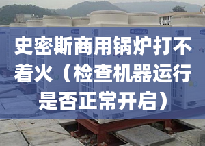 史密斯商用锅炉打不着火（检查机器运行是否正常开启）