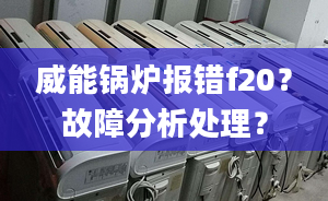 威能锅炉报错f20？故障分析处理？