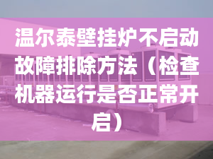 温尔泰壁挂炉不启动故障排除方法（检查机器运行是否正常开启）