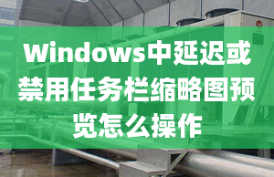 Windows中延迟或禁用任务栏缩略图预览怎么操作