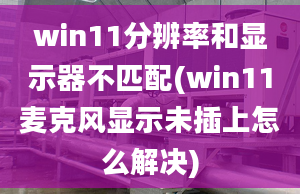 win11分辨率和显示器不匹配(win11麦克风显示未插上怎么解决)