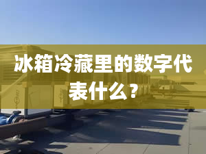 冰箱冷藏里的数字代表什么？