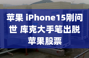 苹果 iPhone15刚问世 库克大手笔出脱苹果股票