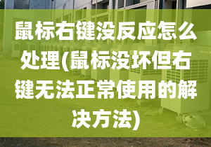 鼠标右键没反应怎么处理(鼠标没坏但右键无法正常使用的解决方法)