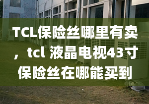 TCL保险丝哪里有卖，tcl 液晶电视43寸保险丝在哪能买到